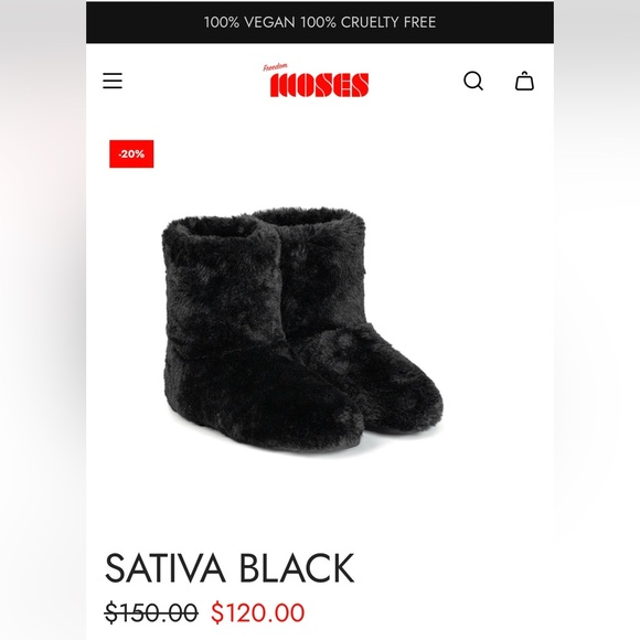 Freedom Moses Black Faux Fur Boots - Picture 6 of 7